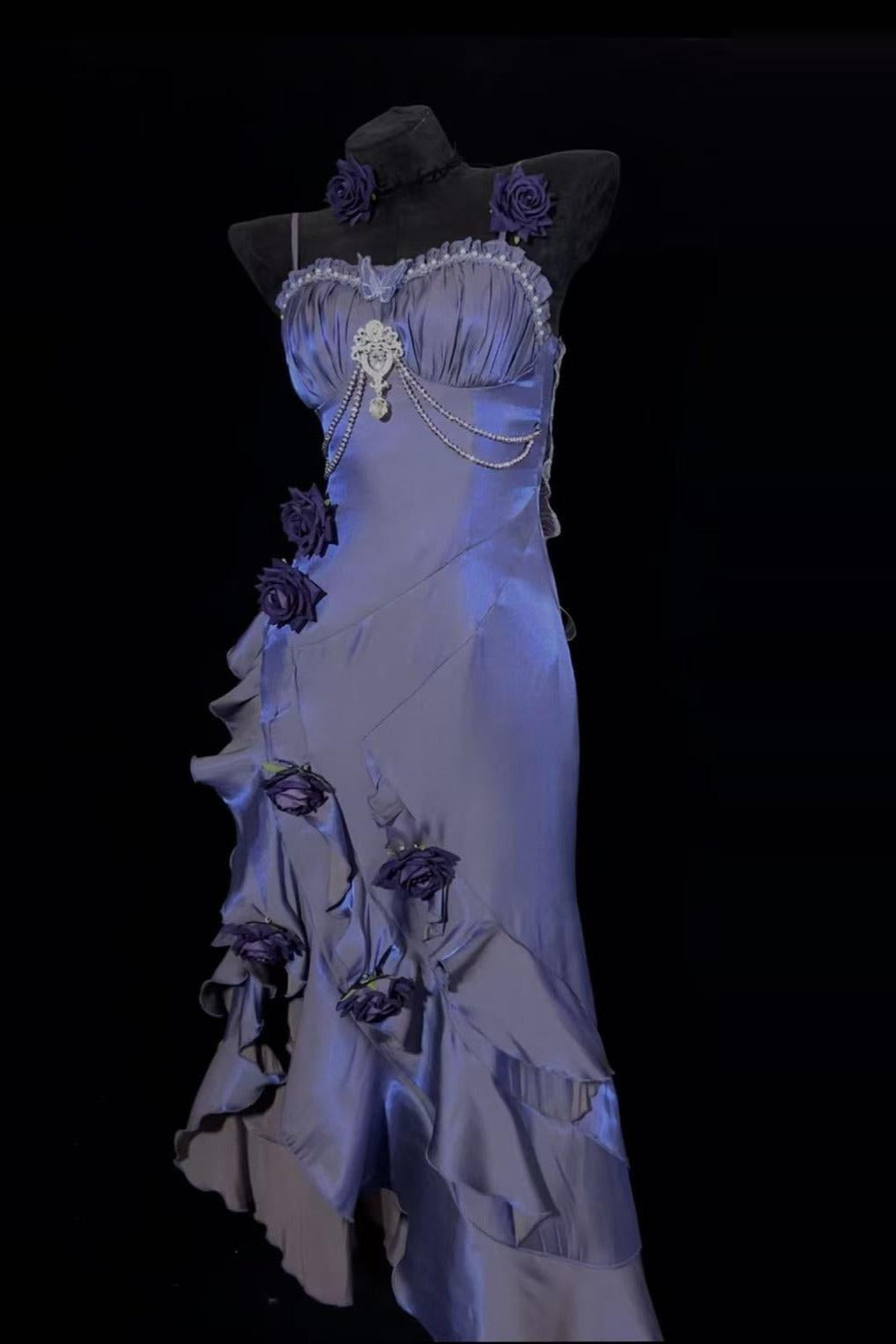 Amour Rose Burgundy Wizard of Oz Serena Purple Mermaid Dress Set