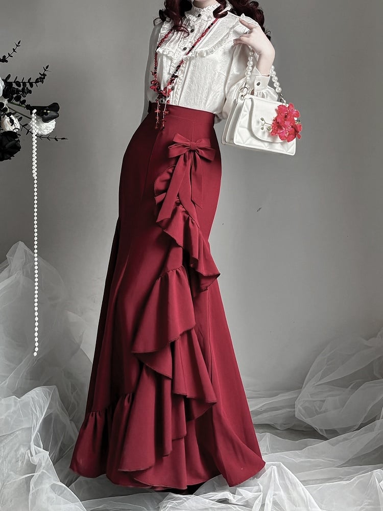 【12月23日予約締切】トワイライトレインロマンティックフリルマーメイドスカート