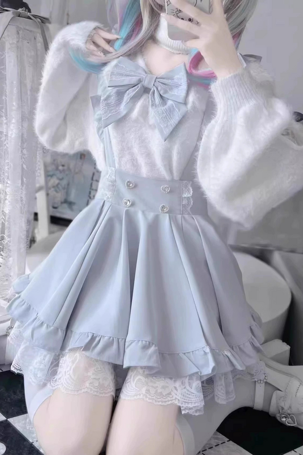 パステルキュートサスペンダースカート