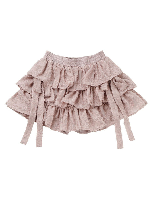 レースタッセルリボンストラップデイリーキュロット