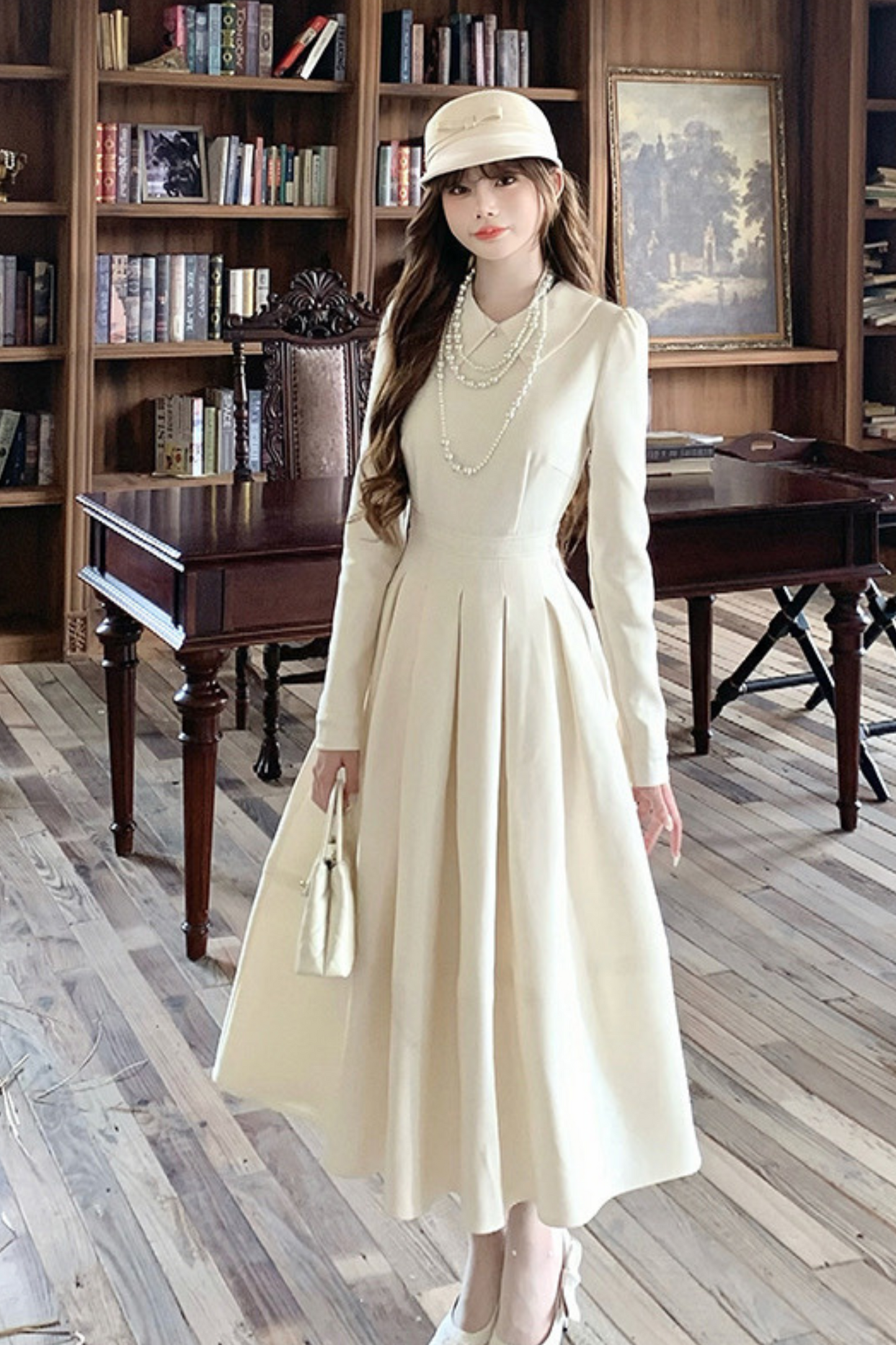 Elegant Austin White Tea Long One Piece