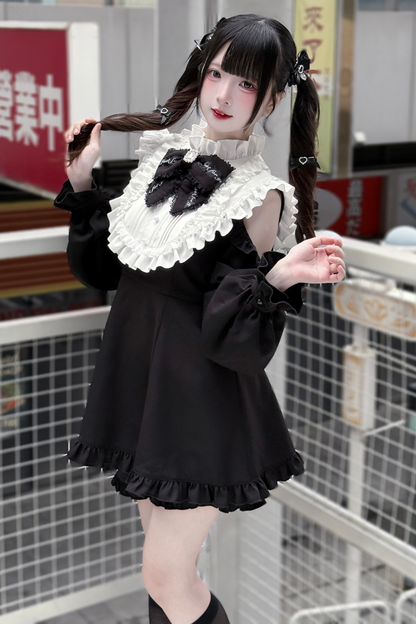 ローズプリンセスオフショルダーフリルリボントップス