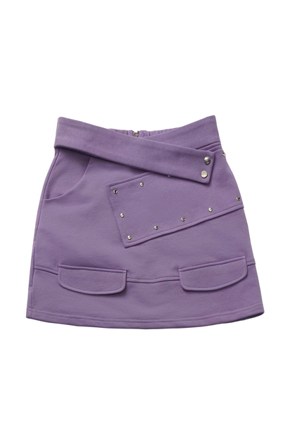 Purple-Black Slimming Sweat Skirt Set-Up