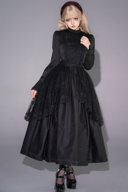 【4月19日预售截止】哥特蕾丝连衣裙+胸衣+裙子+上衣+发带+帽子+胸针
