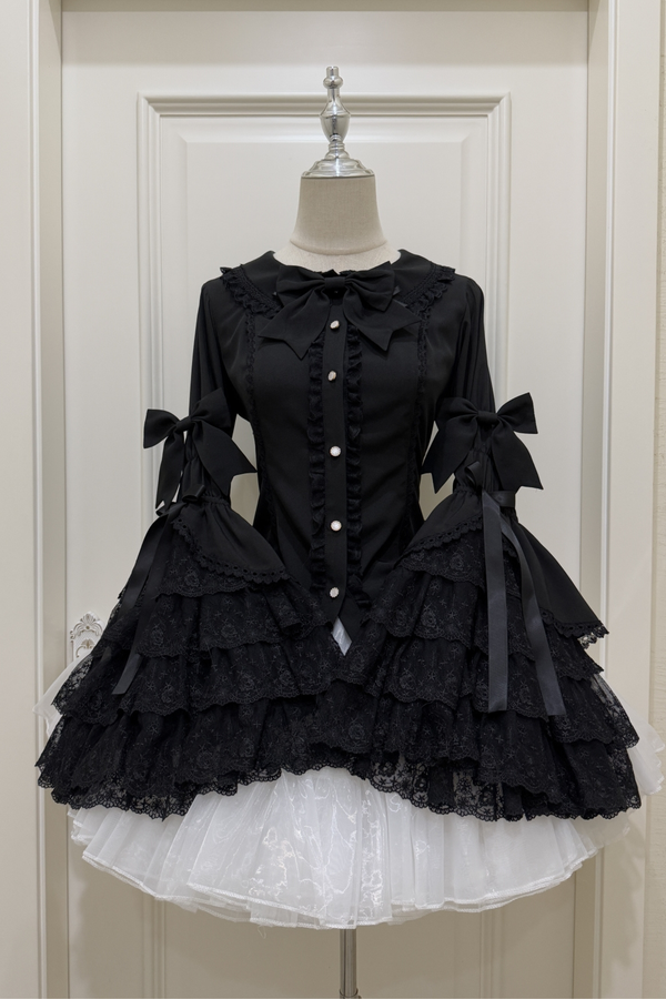 プリンセスリボンフリルスリーブシャツ