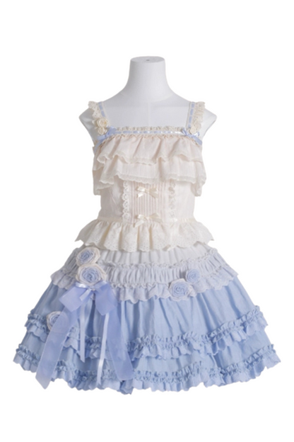 [Reservation Product] Frilled Gradient Princess Lolita Dress Set