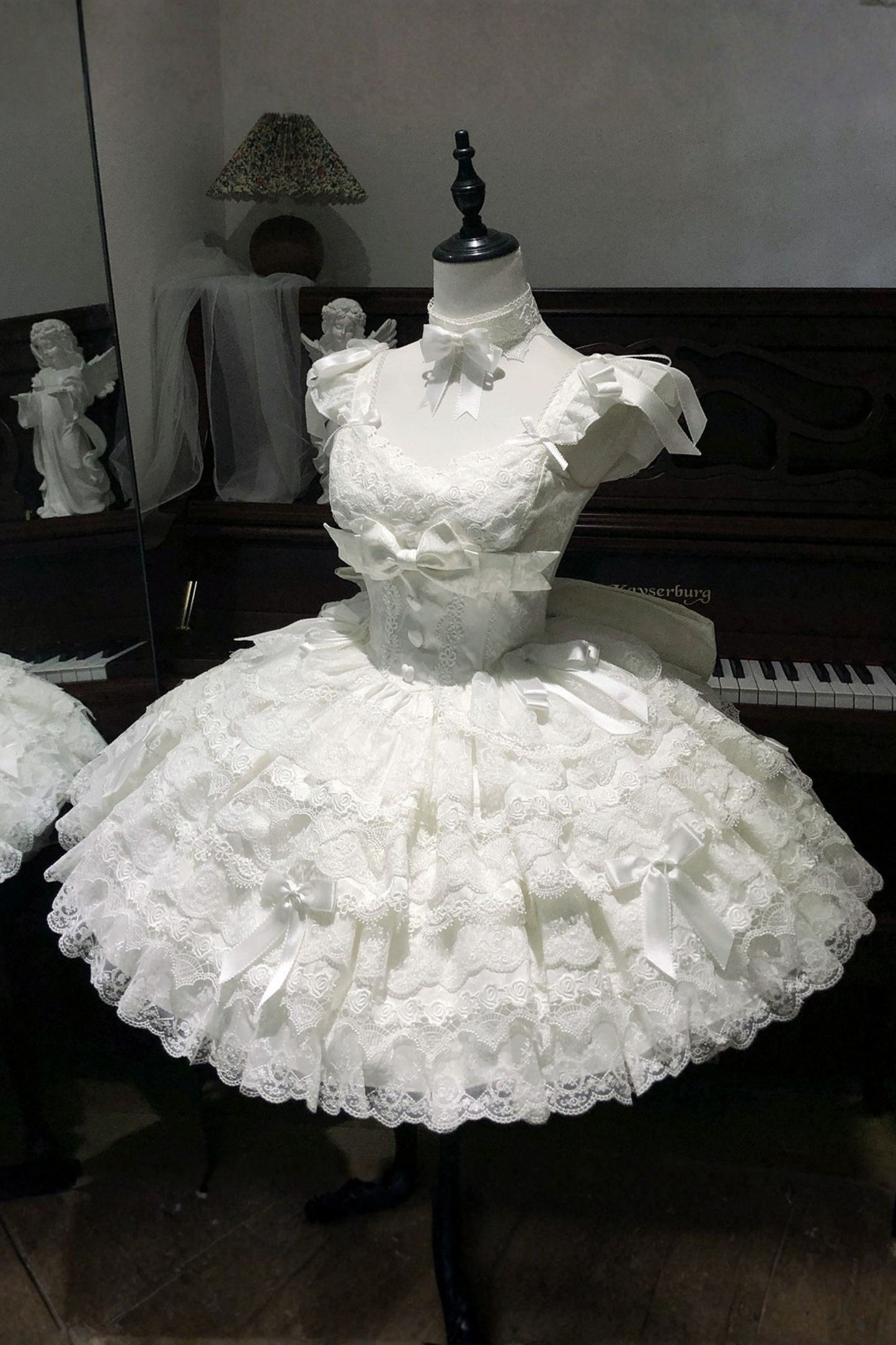 【予約商品】プリンセスバレエケーキロリータドレス+ヘアバンド+ネックレス+スリーブ+テール