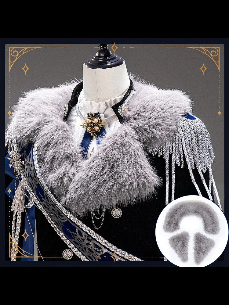 [Pre-order Deadline: December 7] Dark Blue & Black Royal Prince-Inspired Military Lolita Coordinated Outfit 1/2 + Complete Set in Ouji Style