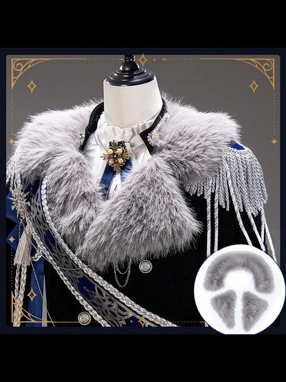 [Pre-order Deadline: December 7] Dark Blue & Black Royal Prince-Inspired Military Lolita Coordinated Outfit 1/2 + Complete Set in Ouji Style