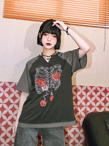 Flower Bone Bai Color China Tops