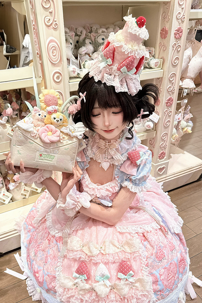 【6月26日予約締切】ストロベリースイートロリータシリーズアクセサリー（ケーキハット・ボンネット・チョーカー・ケーキバッグ）