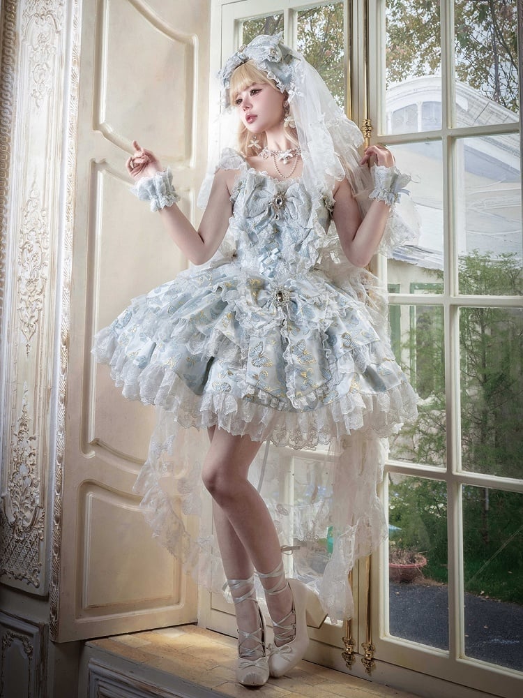 [Précommande jusqu'au 13 mai] Accessoires de la série fantaisie papillon bleu/blanc/vert clair