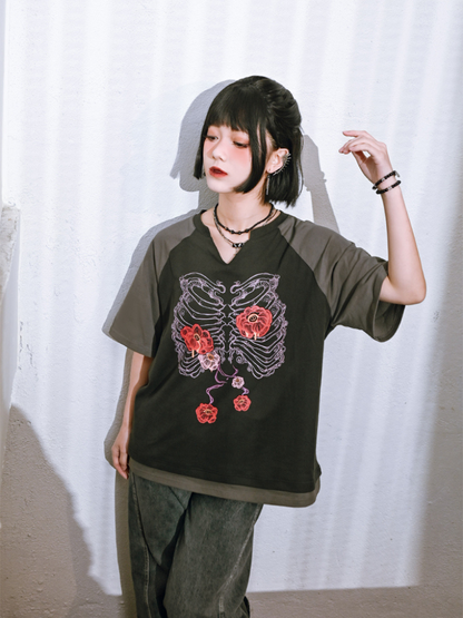 Flower Bone Bai Color China Tops