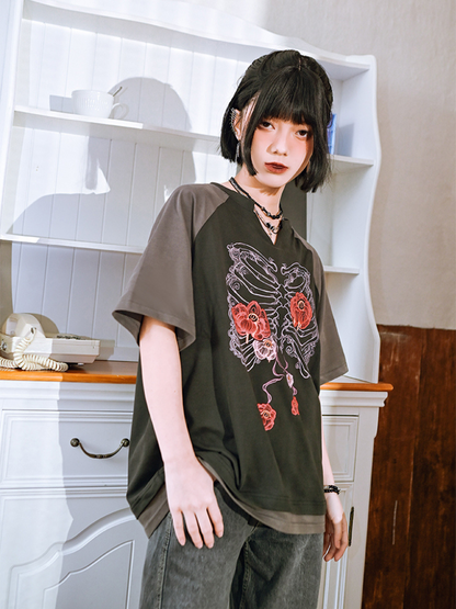 Flower Bone Bai Color China Tops