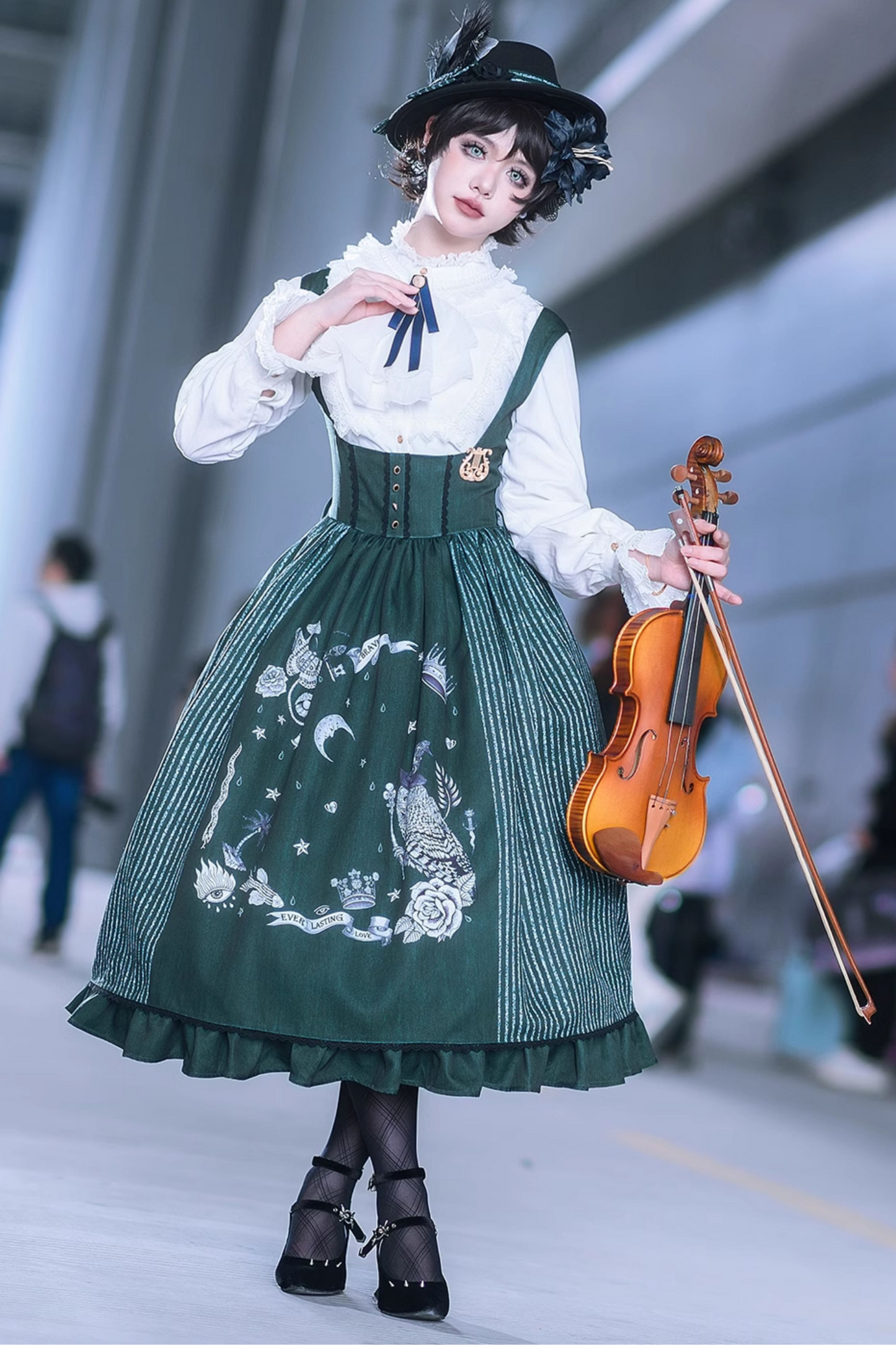 魔法学園レトロエレガントロリータジャンパースカート