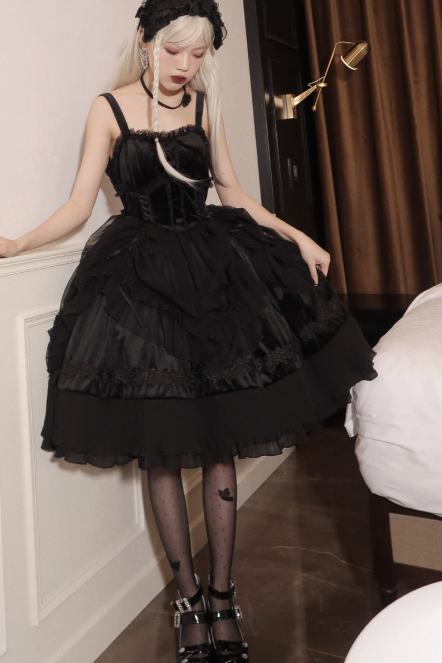 Gothic Chic Doll Lolita Dress + Short Jacket