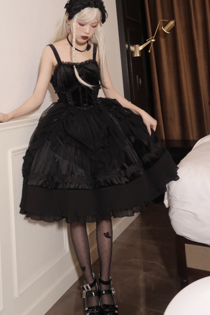 Gothic Chic Doll Lolita Dress + Short Jacket