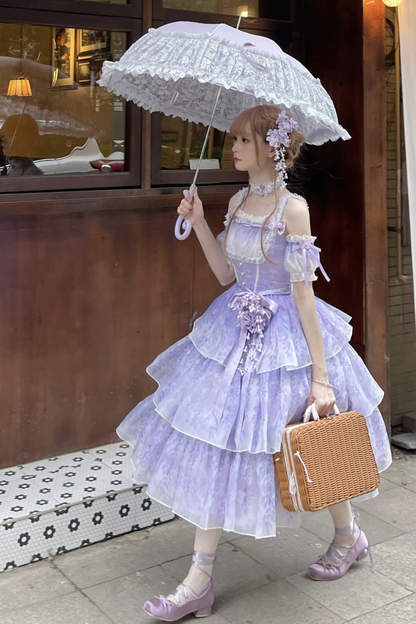 【予約商品】バレエスタイルエレガントドレス+ハット+ヘアバンド+リボンテール