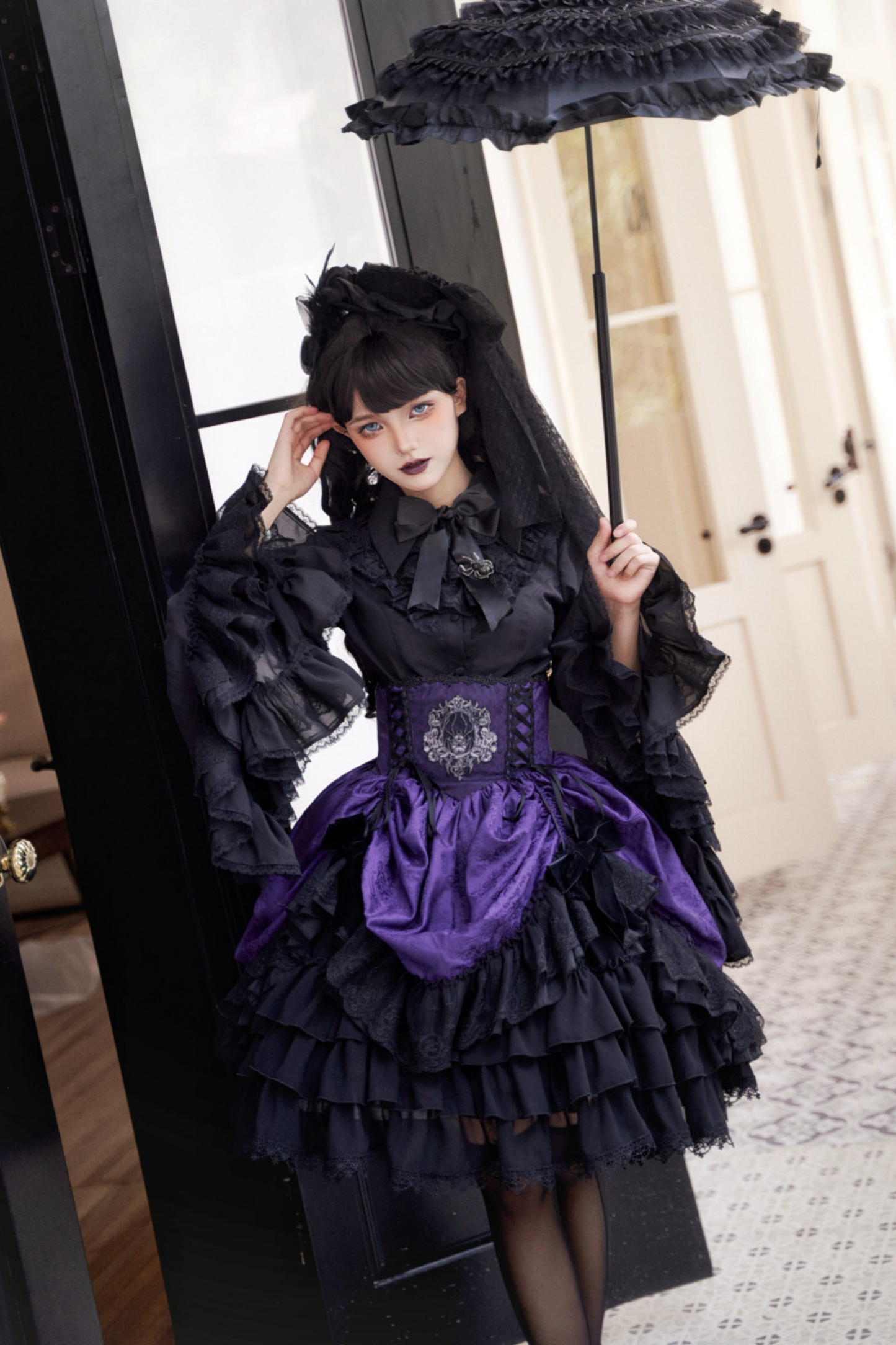 Moon River Gothic Skirt + Cape + Top + Bow