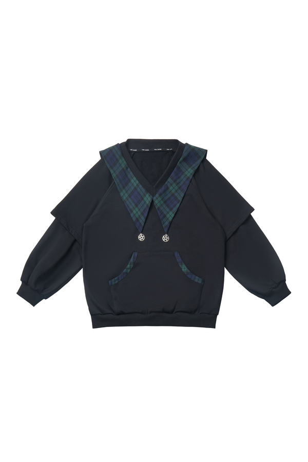 Green Black Check Skirt Sweat Set-Up