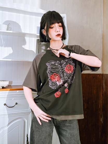 Flower Bone Bai Color China Tops