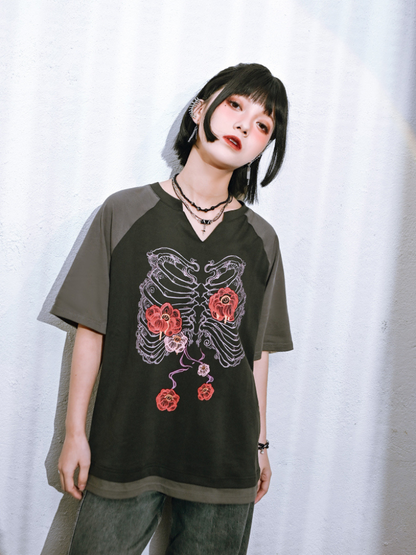 Flower Bone Bai Color China Tops