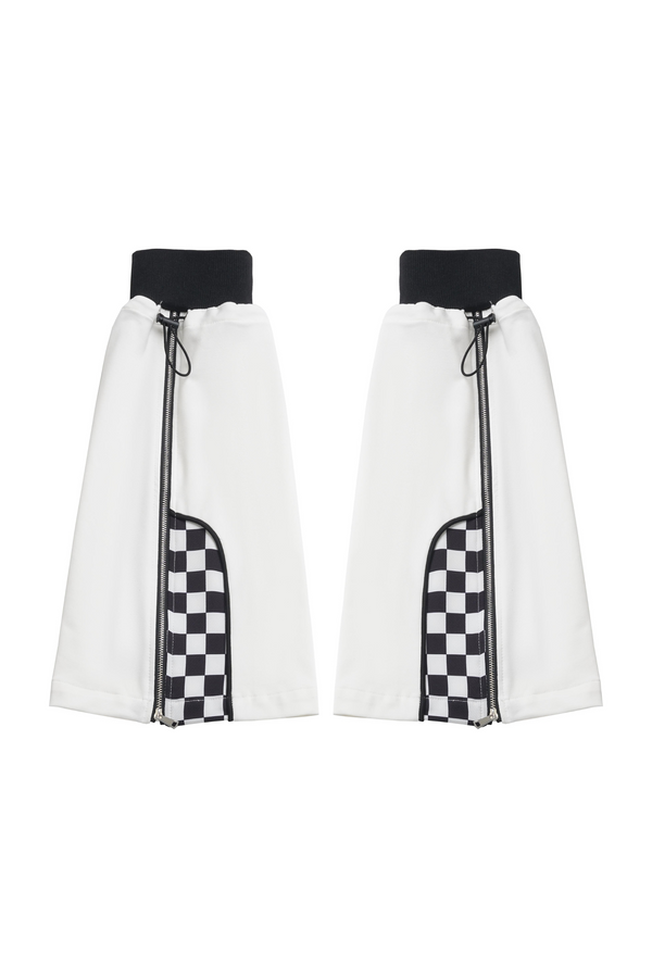 Autumn checker board long top set