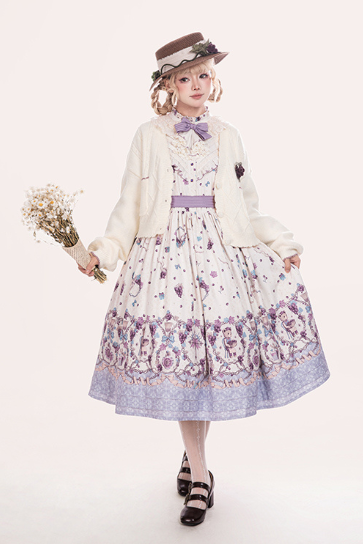 ワイナリーレトロベアロリータドレス