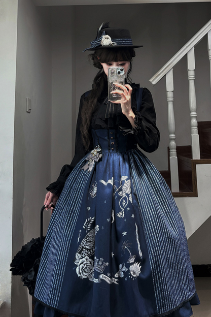 魔法学園レトロエレガントロリータジャンパースカート