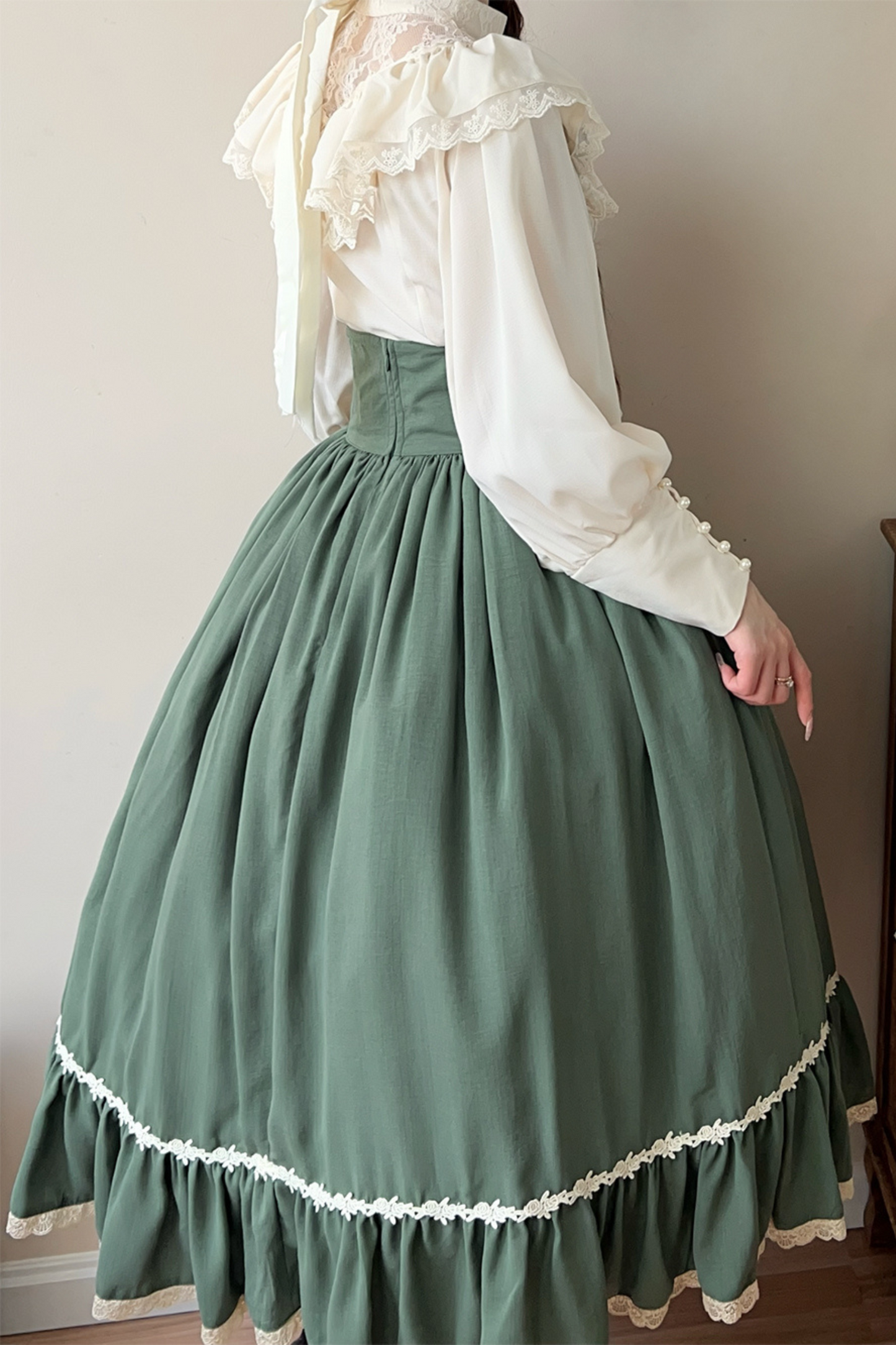 Sketch Wild Rose Elegant Herringbone Lolita Skirt