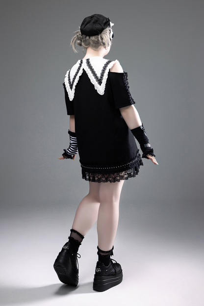 Witch Apprentice Subculture T-shirt Dress + Suspender Apron