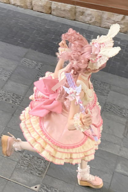 Magical Girl Lolita Dress + Bonnet + Pendant + Sleeves
