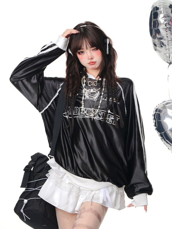 ルーズスポーティーブロケットスウェット