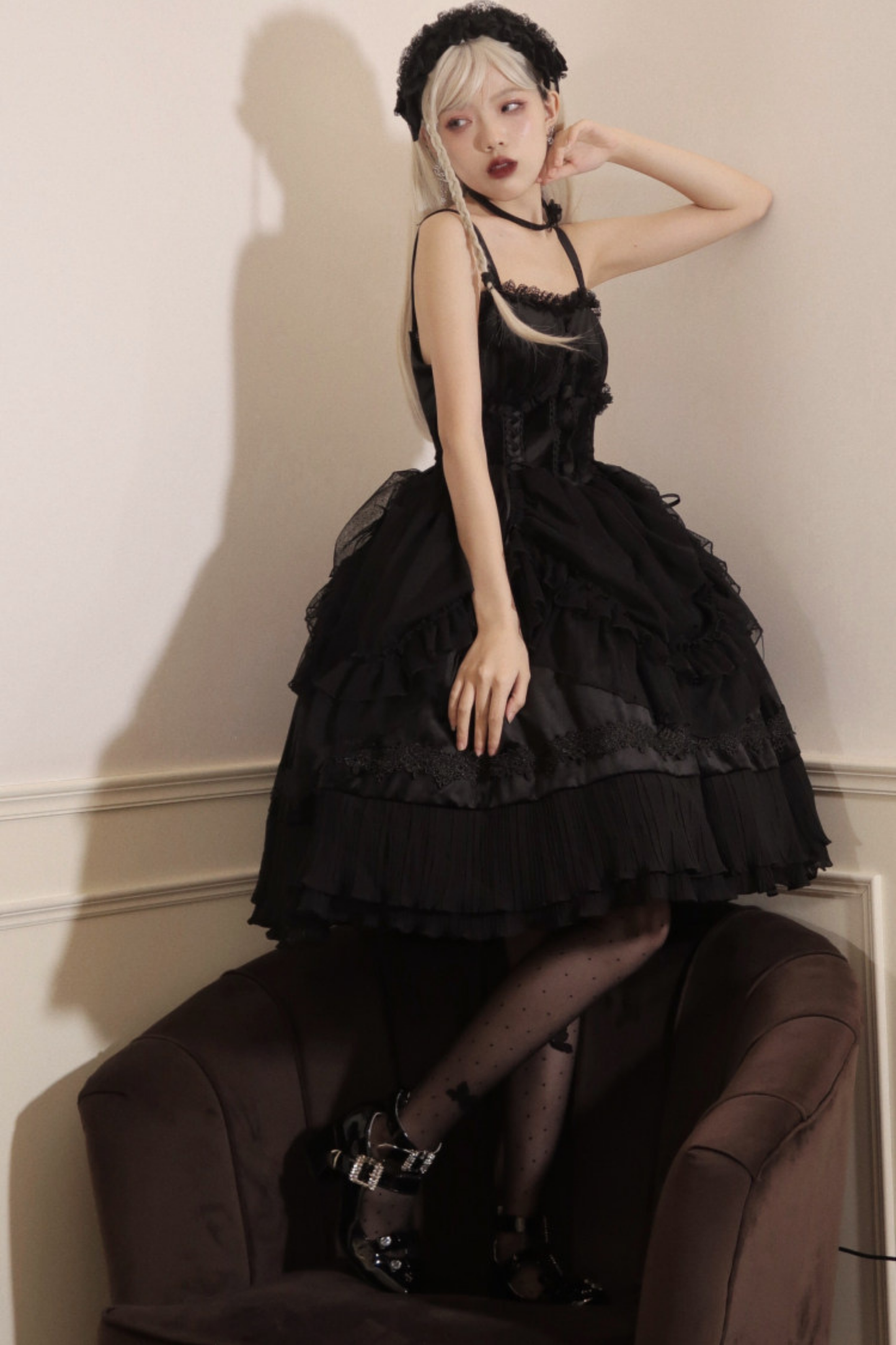 Gothic Chic Doll Lolita Dress + Short Jacket