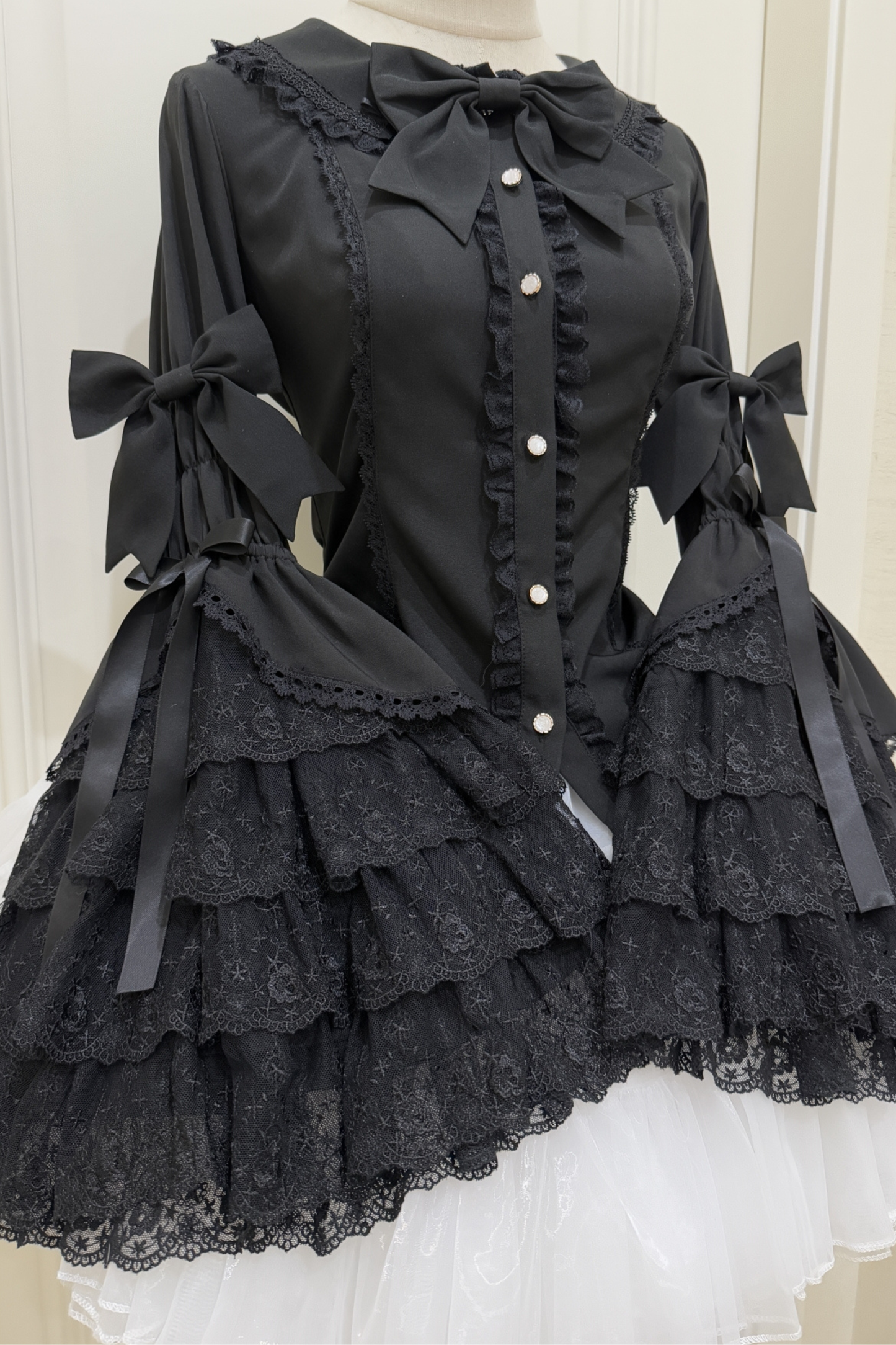 プリンセスリボンフリルスリーブシャツ