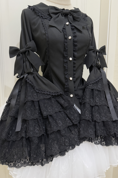 プリンセスリボンフリルスリーブシャツ