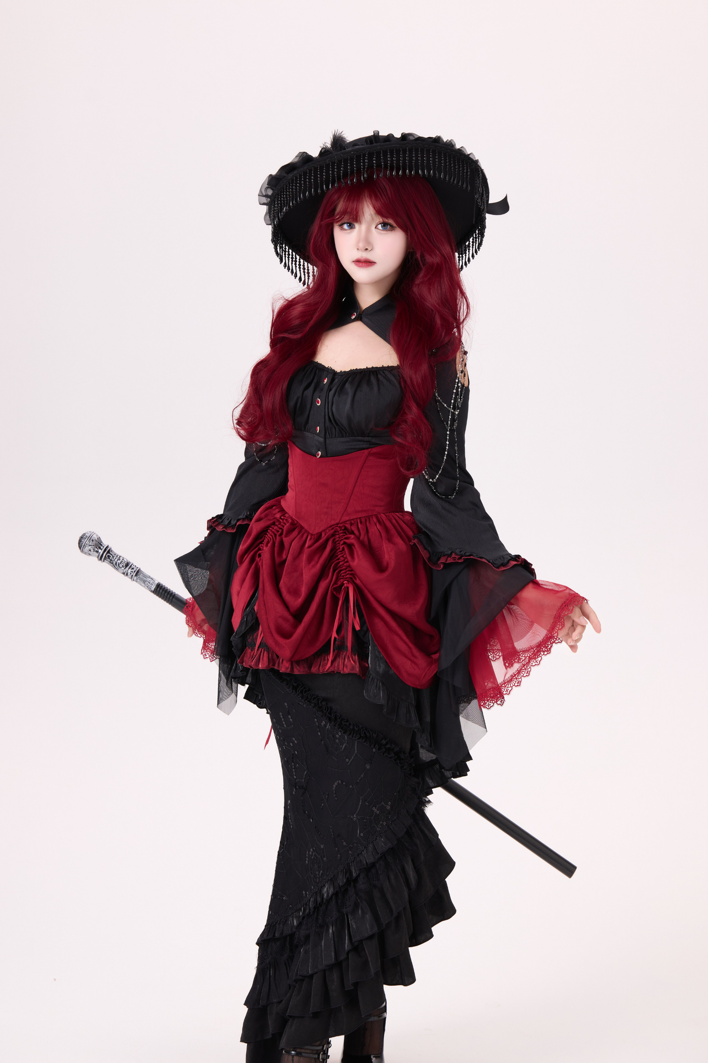 ダークフラワーゴシックロリータセットアップ