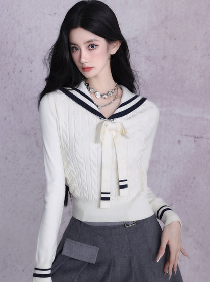 Marine French Girly Sailor Knit