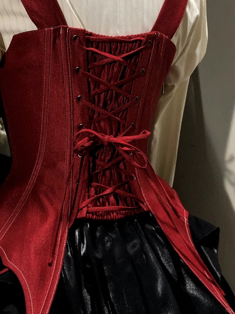 【12月3日予約締切】inverted spell contract ダークゴシックウィッチレッドドレスフルセット＋シャツ＋ベスト＋スカート