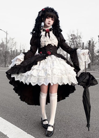 【12月26日予約締切】ブラッドムーンローズラッフルシャツ＋ゴージャスコルセットスカート＋ボレロジャケット＋ヘアバンド
