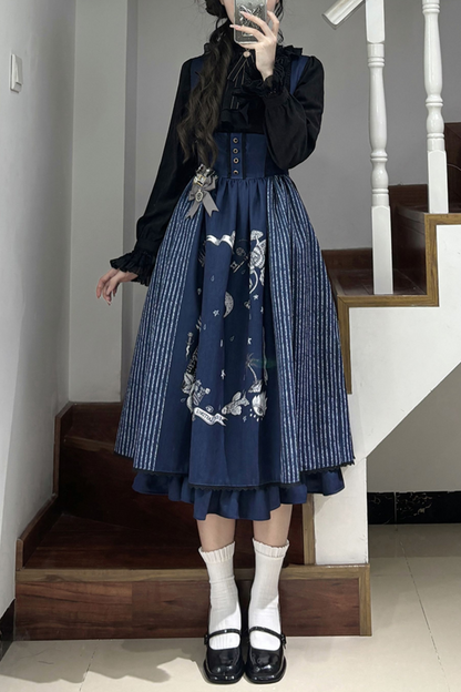 魔法学園レトロエレガントロリータジャンパースカート