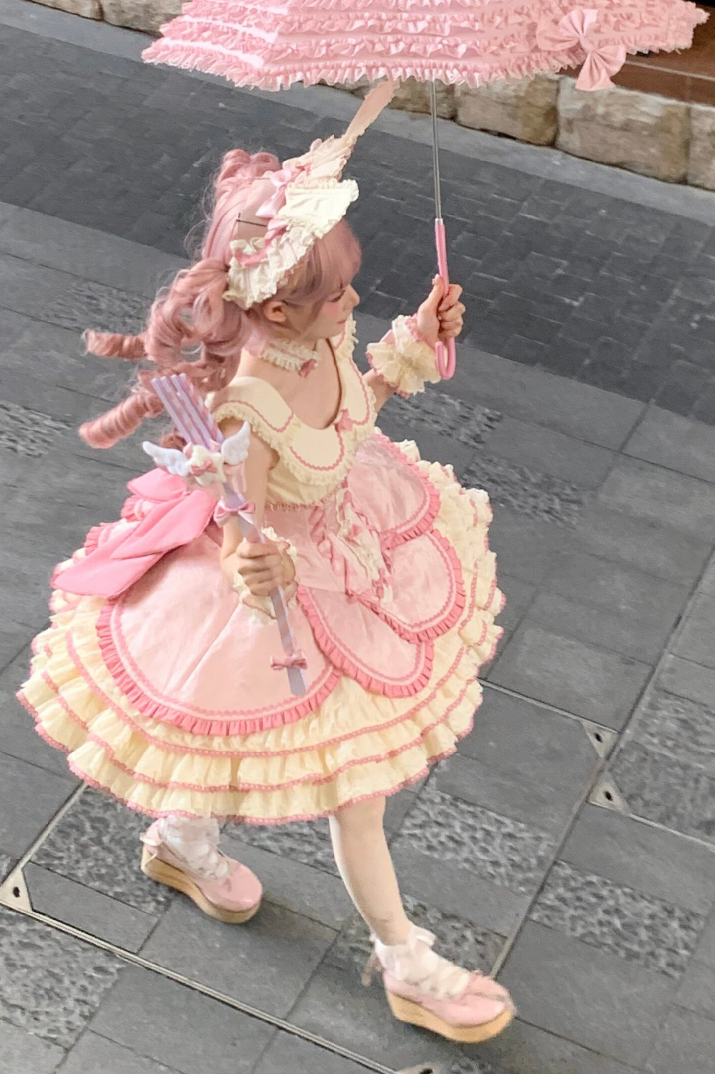 Magical Girl Lolita Dress + Bonnet + Pendant + Sleeves
