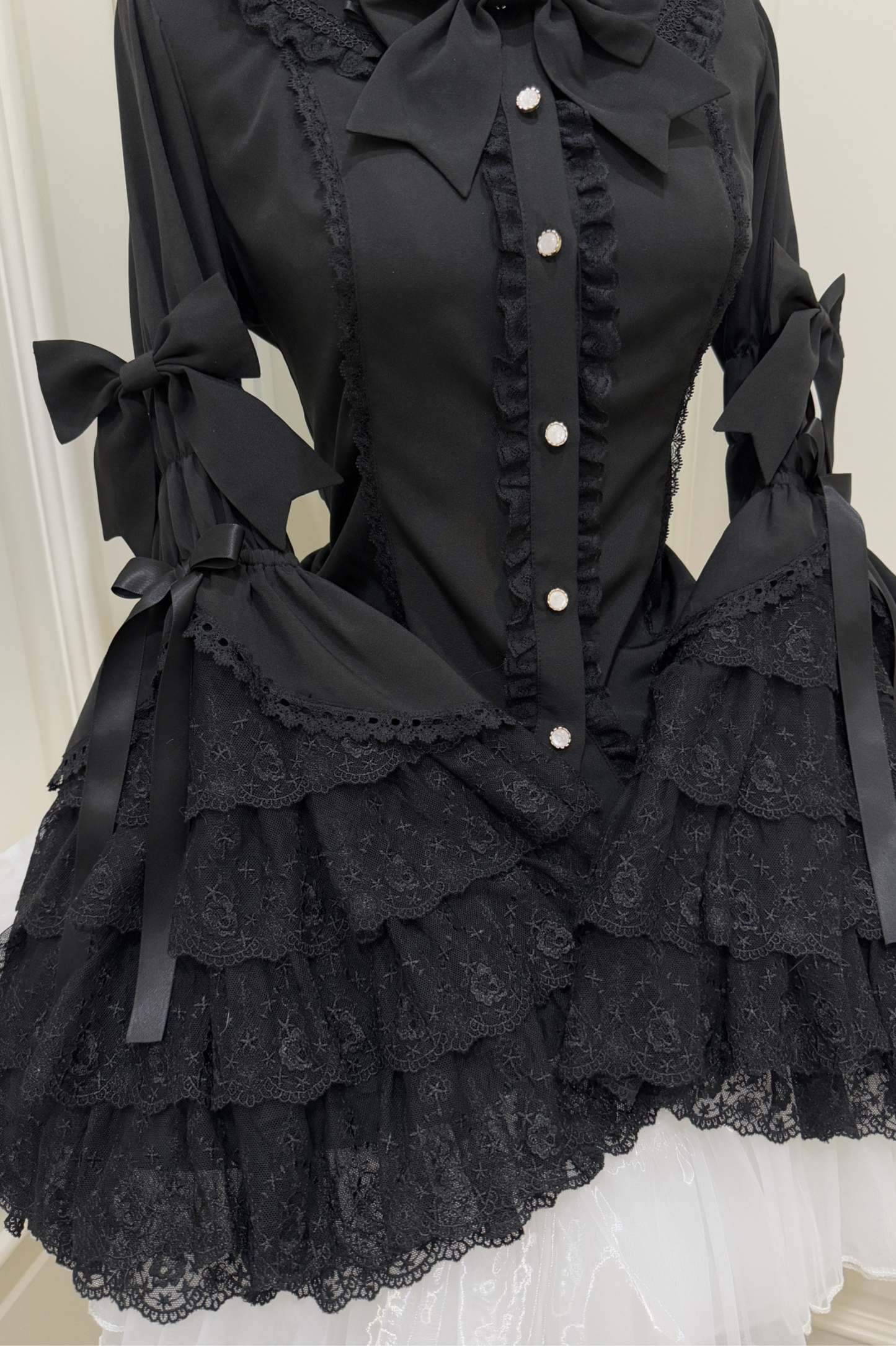 プリンセスリボンフリルスリーブシャツ