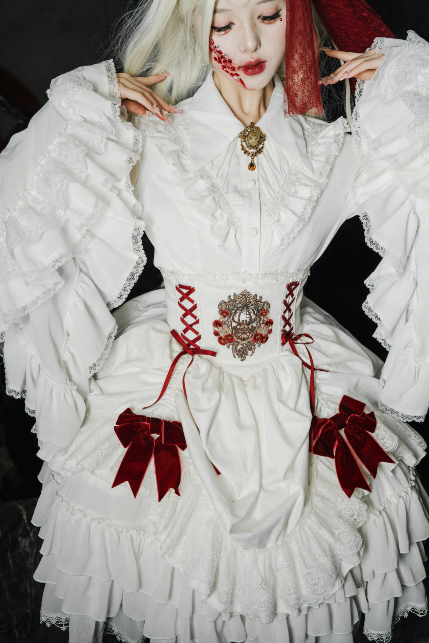 Moon River Gothic Skirt + Cape + Top + Bow