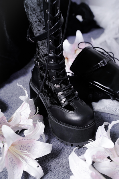 【4月4日予約締切】レースゴシックスエードレースアップブーツ