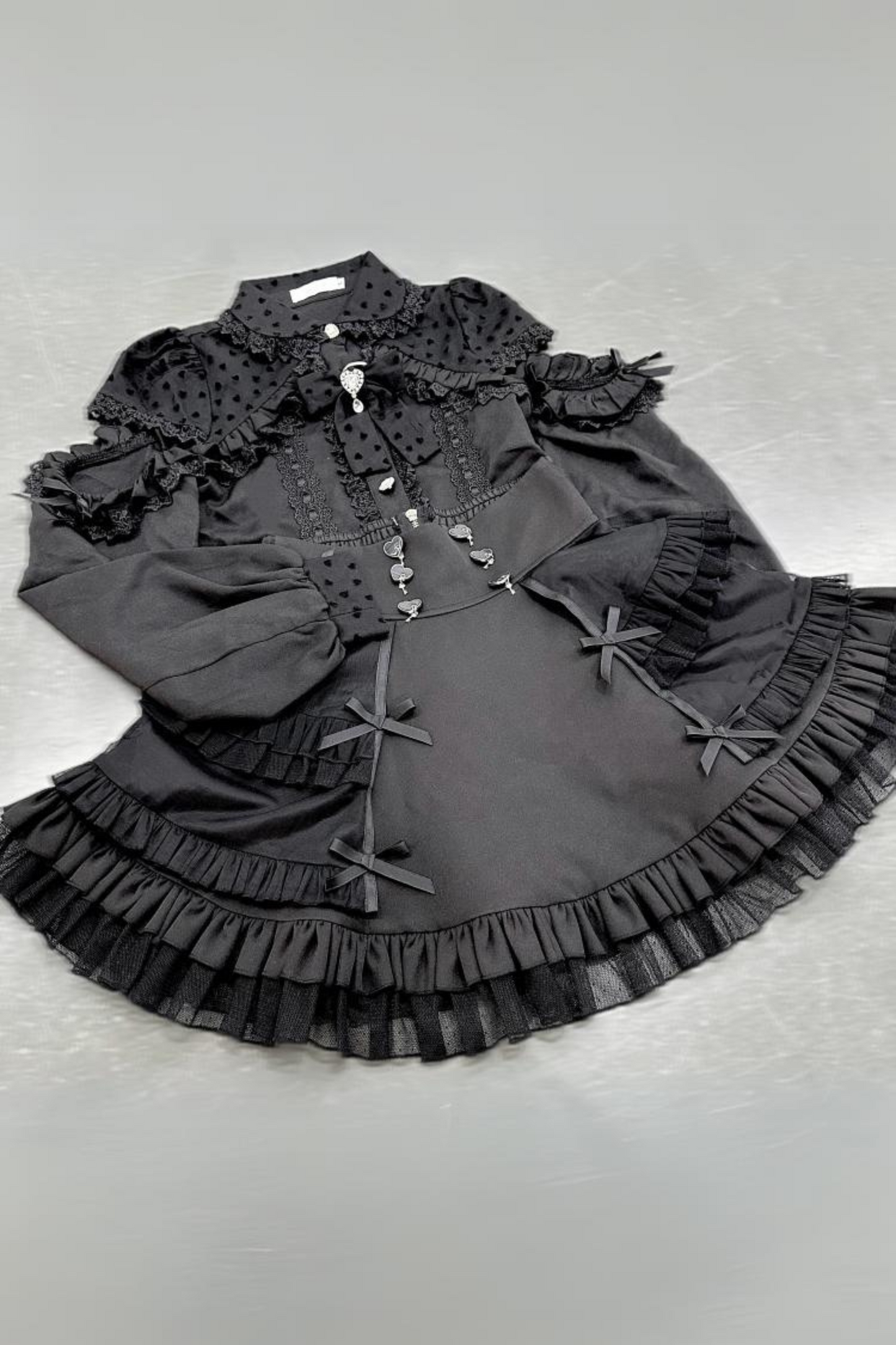 Dark Rebon Frill High West Skirt