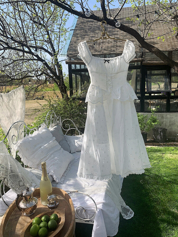 French Antique Pure Cotton Dress