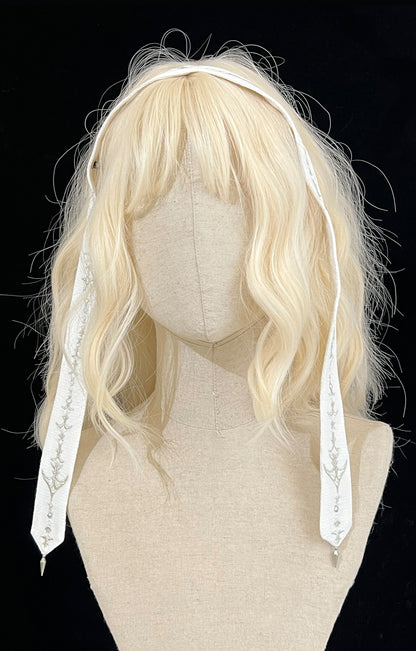 ダークナイトゴシックロリータドレス+ベールヘアアクセサリー