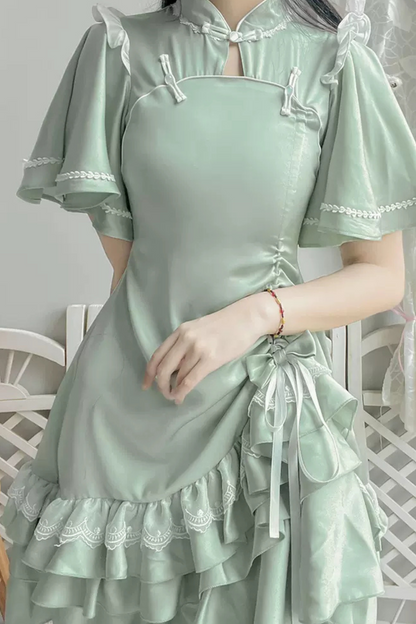 Frill Retro Cheong Dress