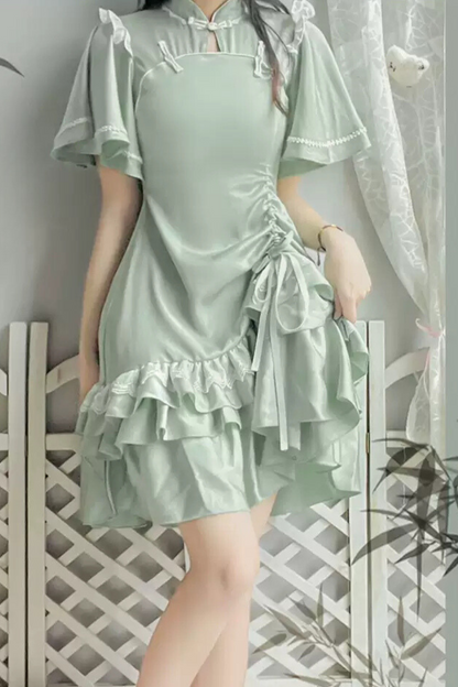 Frill Retro Cheong Dress